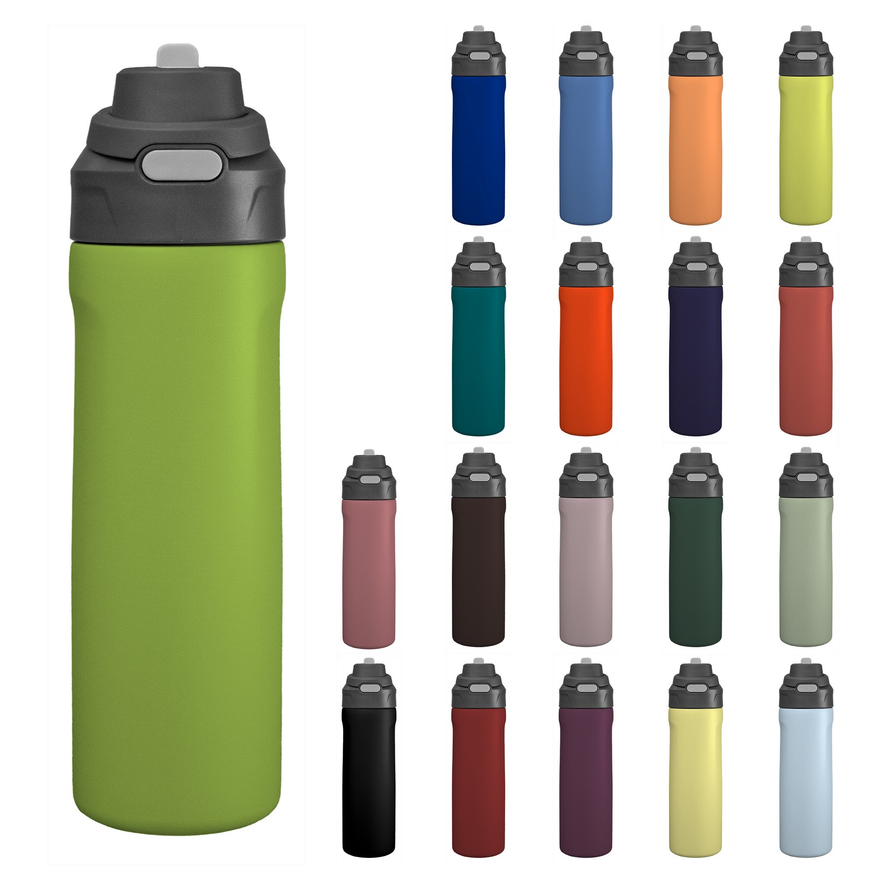 Pop Up 24 Oz. Recycled Colorful Bottle 1