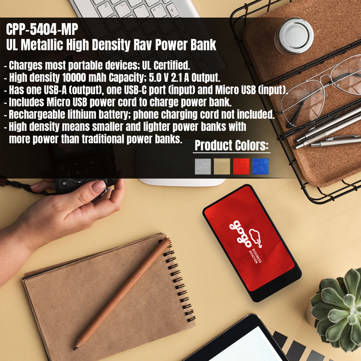 UL Metallic High Density Rav Power Bank 1