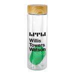 Bamboo Pattern 24 oz Bottle with Floating Infuser - green Bamboo Pattern 24 oz Bottle with Floating Infuser - green