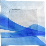 Turbulent Waves Fabric Napkin - blue Turbulent Waves Fabric Napkin - blue