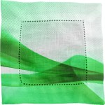 Turbulent Waves Fabric Napkin - green Turbulent Waves Fabric Napkin - green