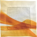 Turbulent Waves Fabric Napkin - orange Turbulent Waves Fabric Napkin - orange