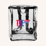Clear Zipped Backpack - Black Clear Zipped Backpack - Black