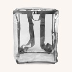Clear Zipped Backpack - gray Clear Zipped Backpack - gray