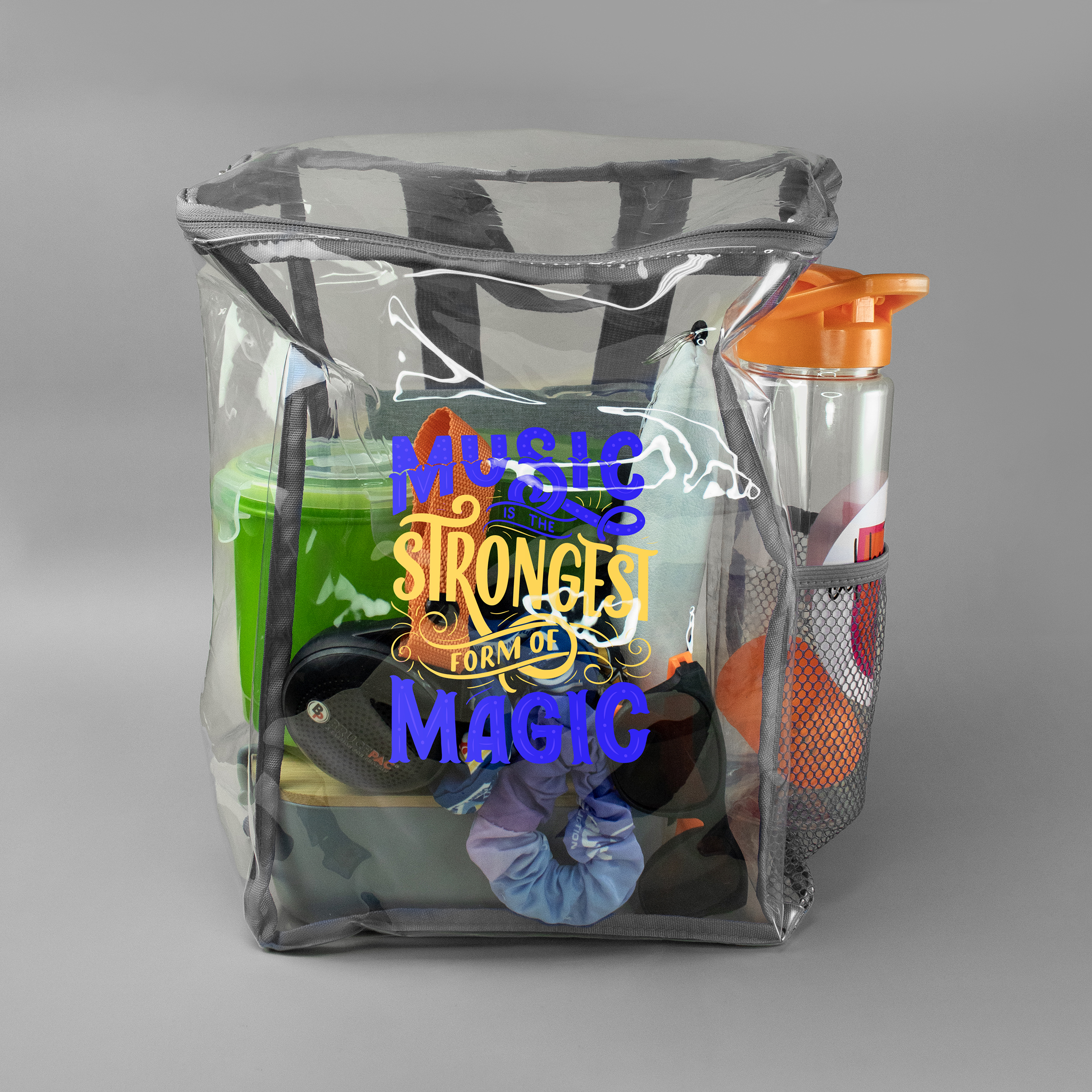 Clear Zipped Backpack 1