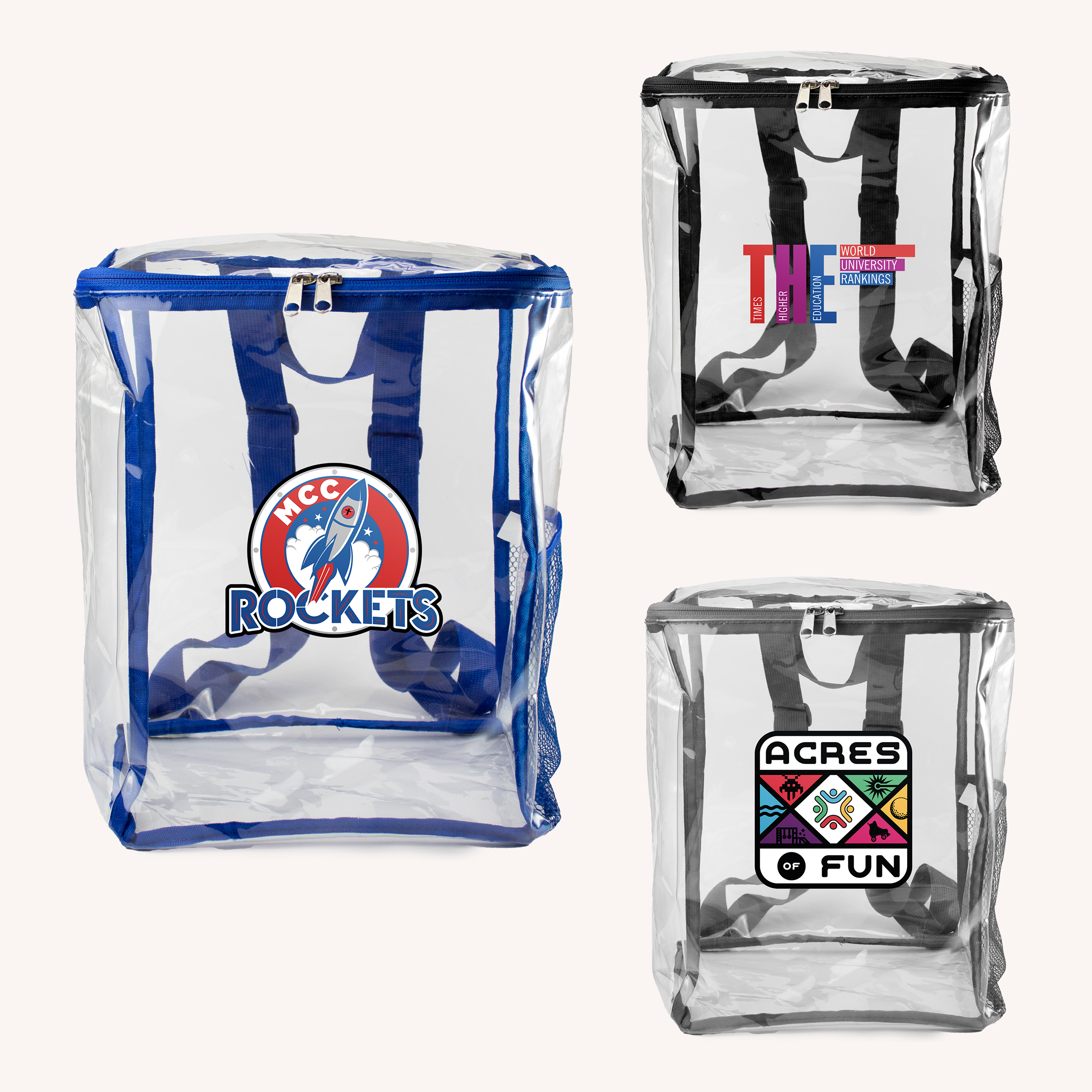 Clear Zipped Backpack 1