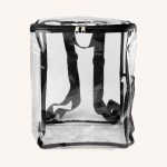 Clear Zipped Backpack - Black Clear Zipped Backpack - Black