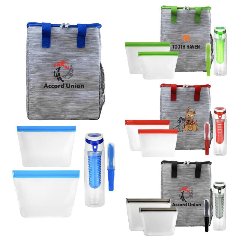 Reusable Beverage & Cutlery Tote Set 1 Reusable Beverage & Cutlery Tote Set 1