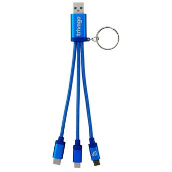 Metallic 3-in-1 Keychain Cable with Type C USB 1