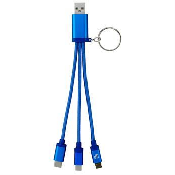 Metallic 3-in-1 Keychain Cable with Type C USB 1