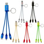 Metallic 3-in-1 Keychain Cable with Type C USB 1 Metallic 3-in-1 Keychain Cable with Type C USB 1