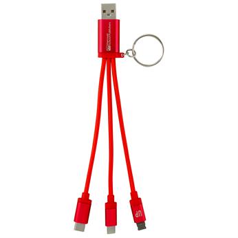 Metallic 3-in-1 Keychain Cable with Type C USB 1