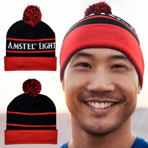 Full Color Knit Beanie With Pom 1 Full Color Knit Beanie With Pom 1