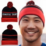 Full Color Knit Beanie With Pom 1 Full Color Knit Beanie With Pom 1