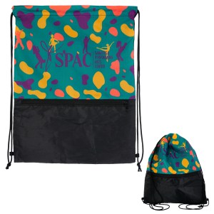 Full Color Zippered Drawstring Backpack 1 Full Color Zippered Drawstring Backpack 1