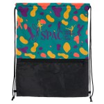 Full Color Zippered Drawstring Backpack - Full Color Full Color Zippered Drawstring Backpack - Full Color