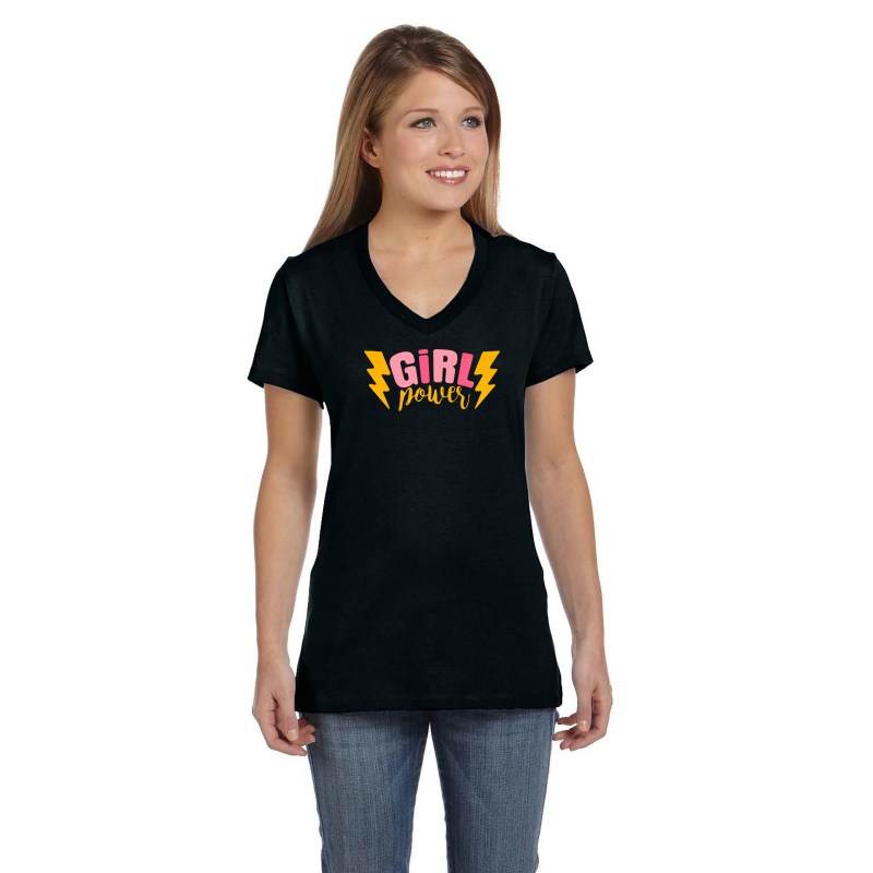 Hanes Ladies%27 4.5 oz., 100% Ringspun Cotton nano-T® V-Neck T-Shirt 1 Hanes Ladies%27 4.5 oz., 100% Ringspun Cotton nano-T® V-Neck T-Shirt 1