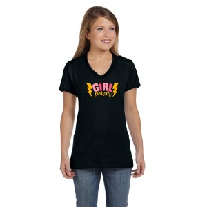 Hanes Ladies%27 4.5 oz., 100% Ringspun Cotton nano-T® V-Neck T-Shirt 1 Hanes Ladies%27 4.5 oz., 100% Ringspun Cotton nano-T® V-Neck T-Shirt 1