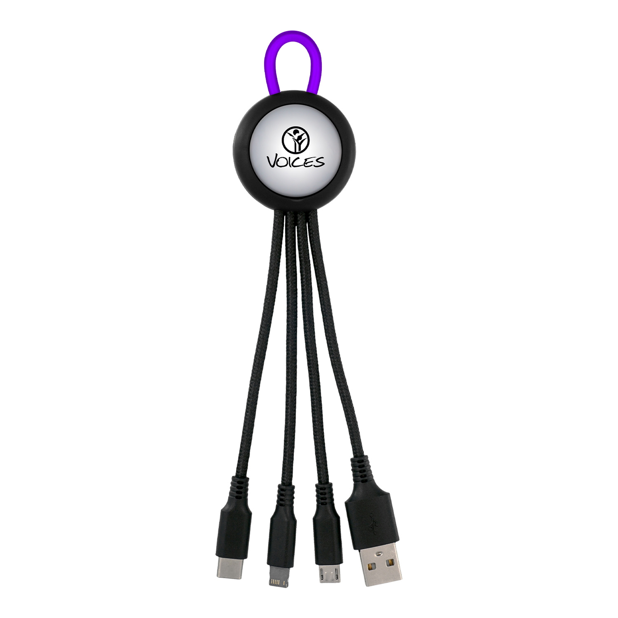 Clearview Light Up Loop 3-in-1 Charging Cable 1