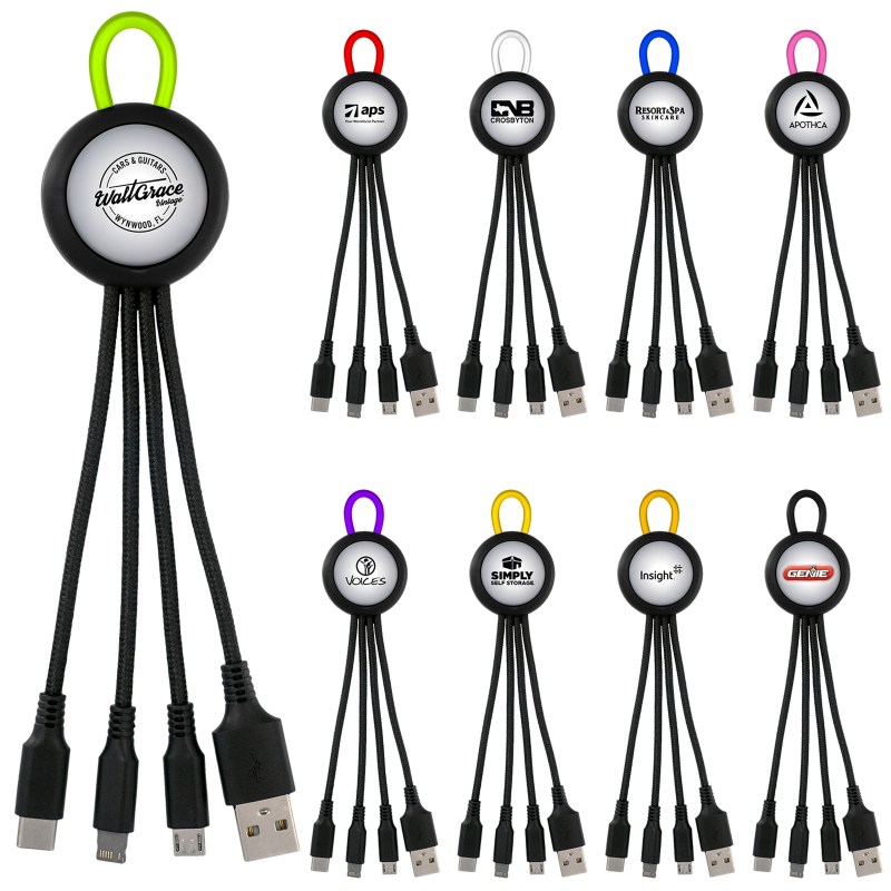 Clearview Light Up Loop 3-in-1 Charging Cable 1 Clearview Light Up Loop 3-in-1 Charging Cable 1