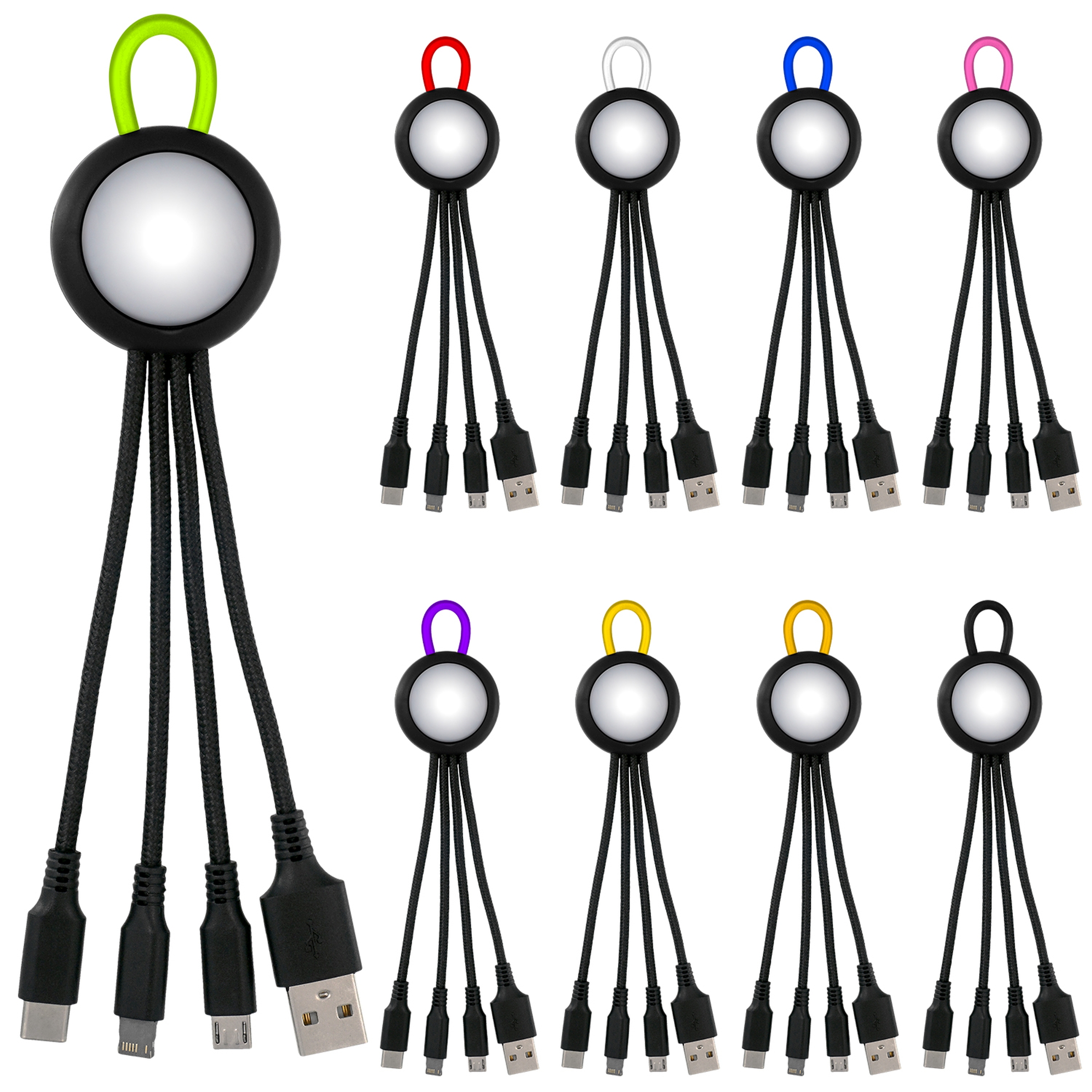 Clearview Light Up Loop 3-in-1 Charging Cable 1