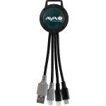 Two Tone Dual Input 3-in-1 Charging Cable - Forest Green Two Tone Dual Input 3-in-1 Charging Cable - Forest Green