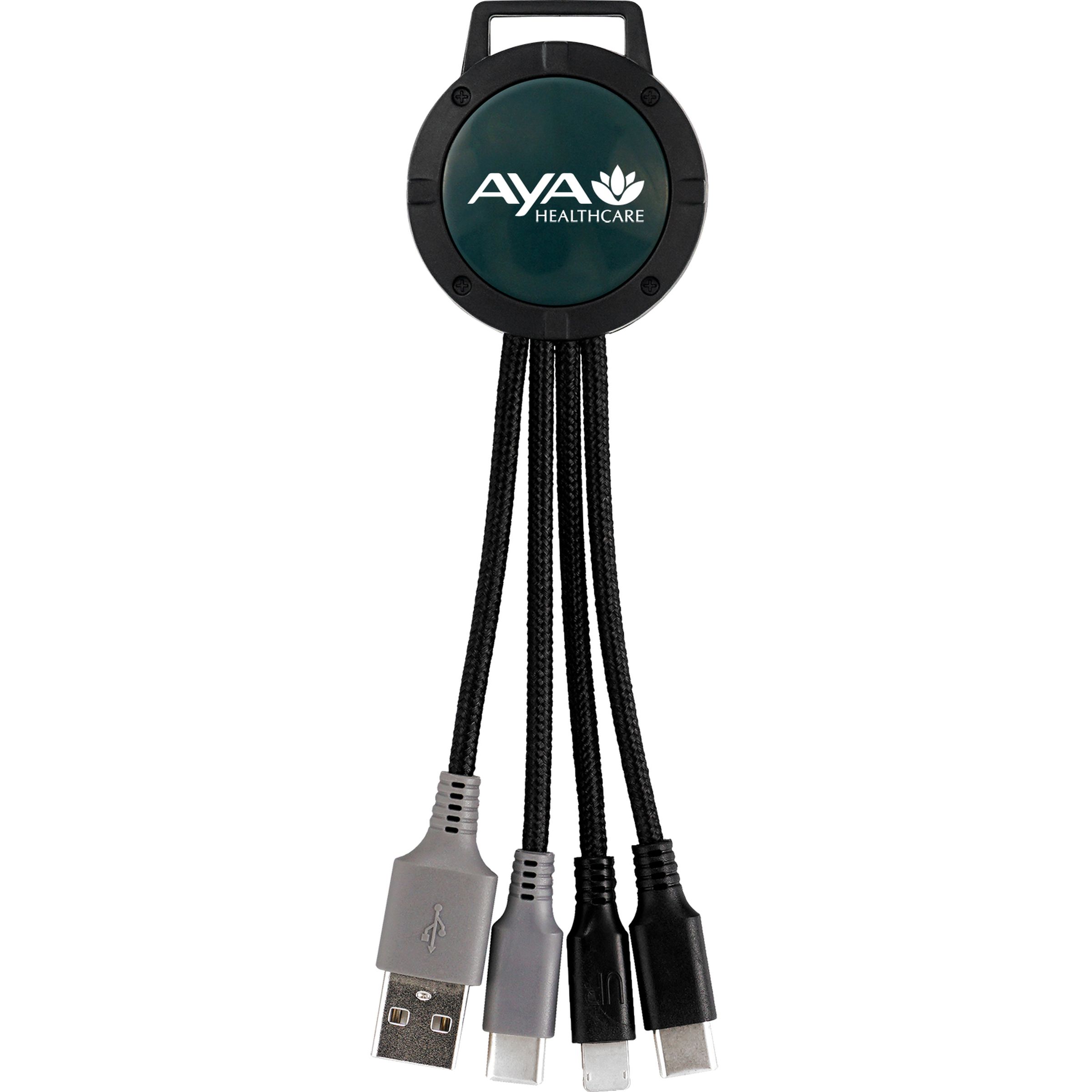 Two Tone Dual Input 3-in-1 Charging Cable 1