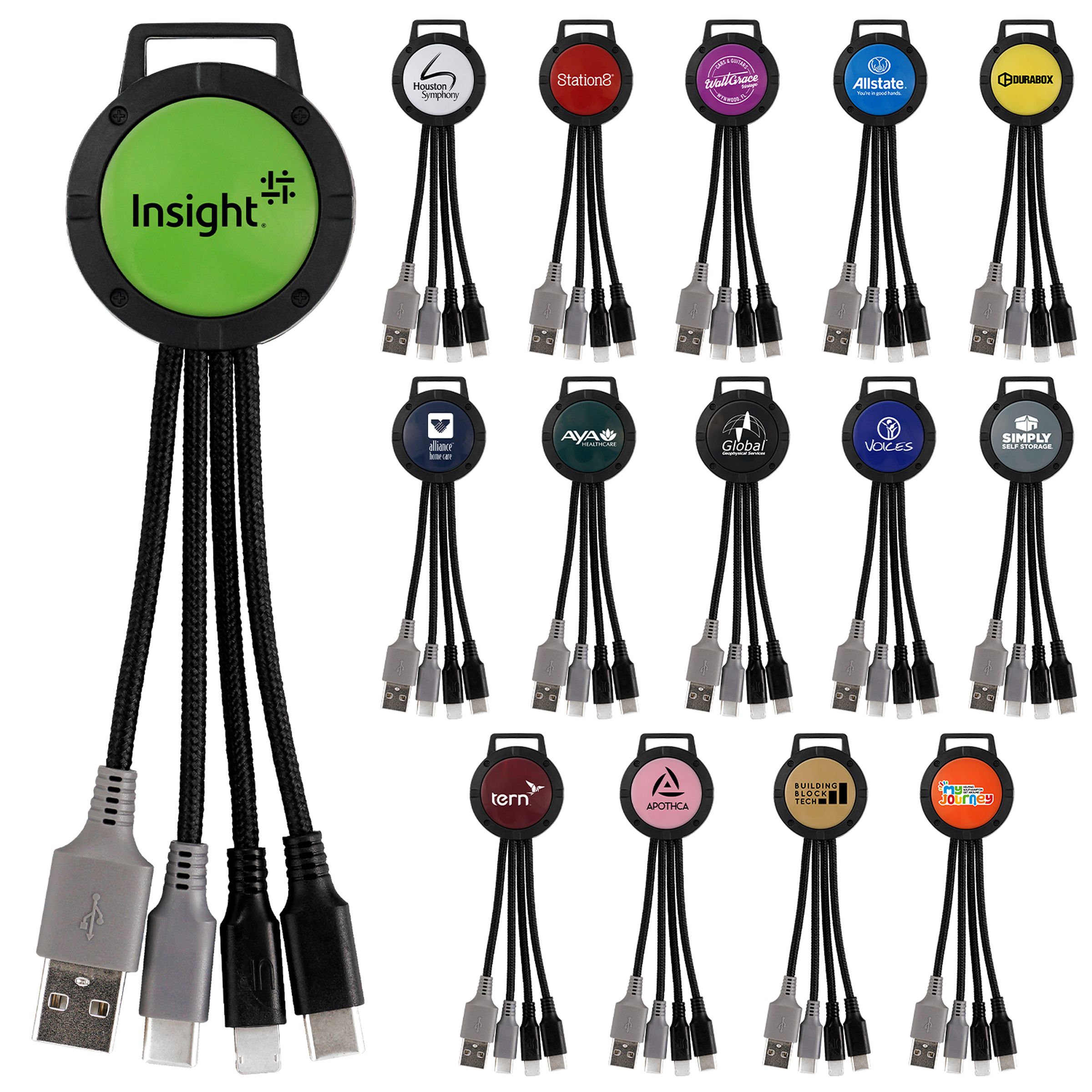 Two Tone Dual Input 3-in-1 Charging Cable 1