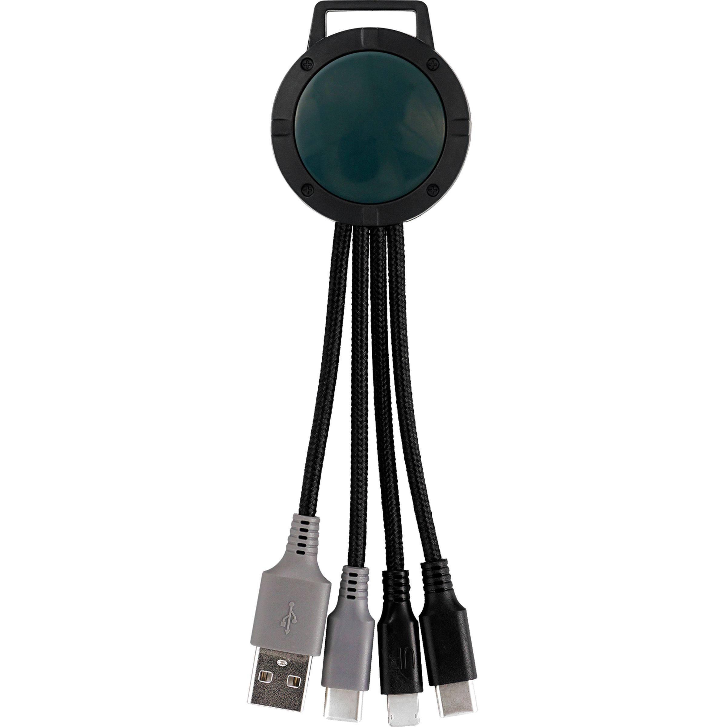 Two Tone Dual Input 3-in-1 Charging Cable 1