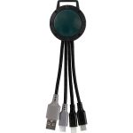 Two Tone Dual Input 3-in-1 Charging Cable - FG-Blank Two Tone Dual Input 3-in-1 Charging Cable - FG-Blank