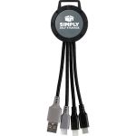 Two Tone Dual Input 3-in-1 Charging Cable - Gray Two Tone Dual Input 3-in-1 Charging Cable - Gray