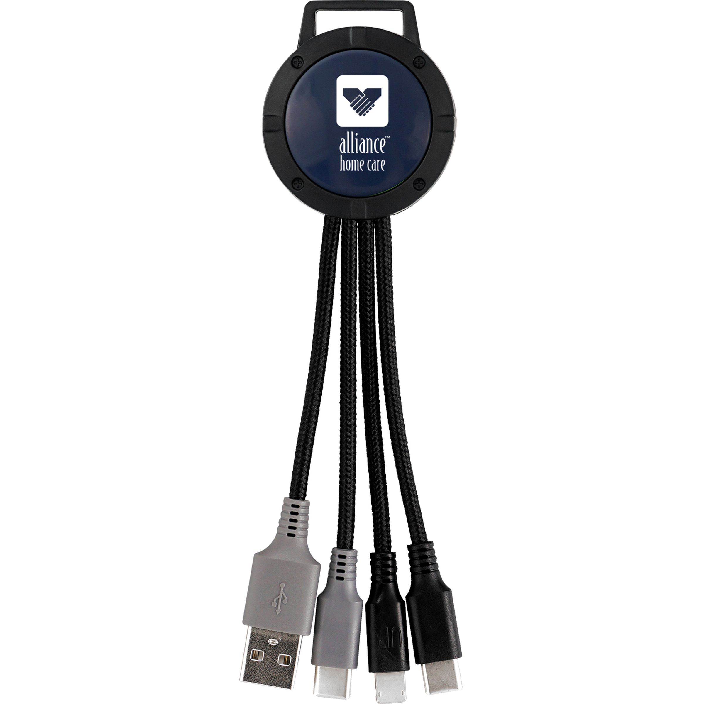 Two Tone Dual Input 3-in-1 Charging Cable 1