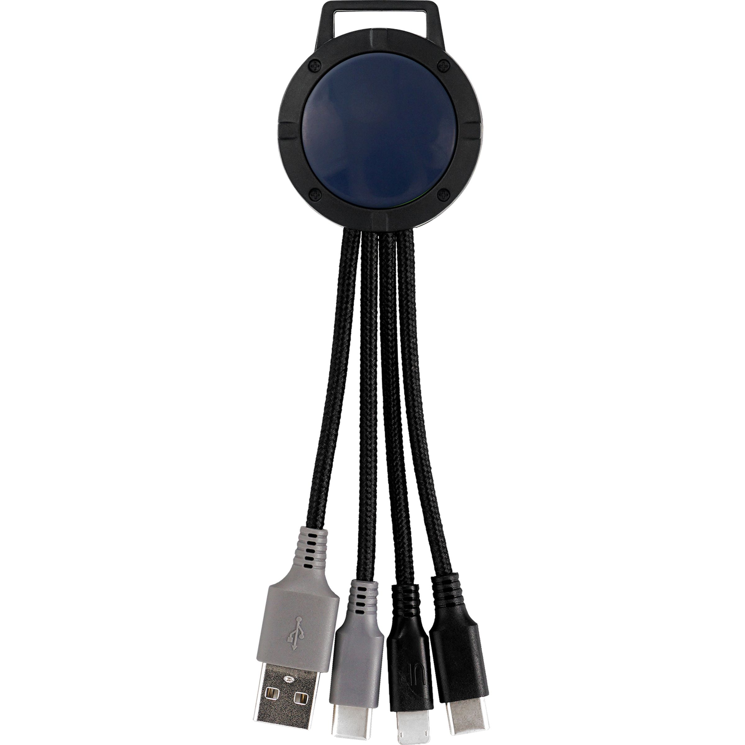 Two Tone Dual Input 3-in-1 Charging Cable 1