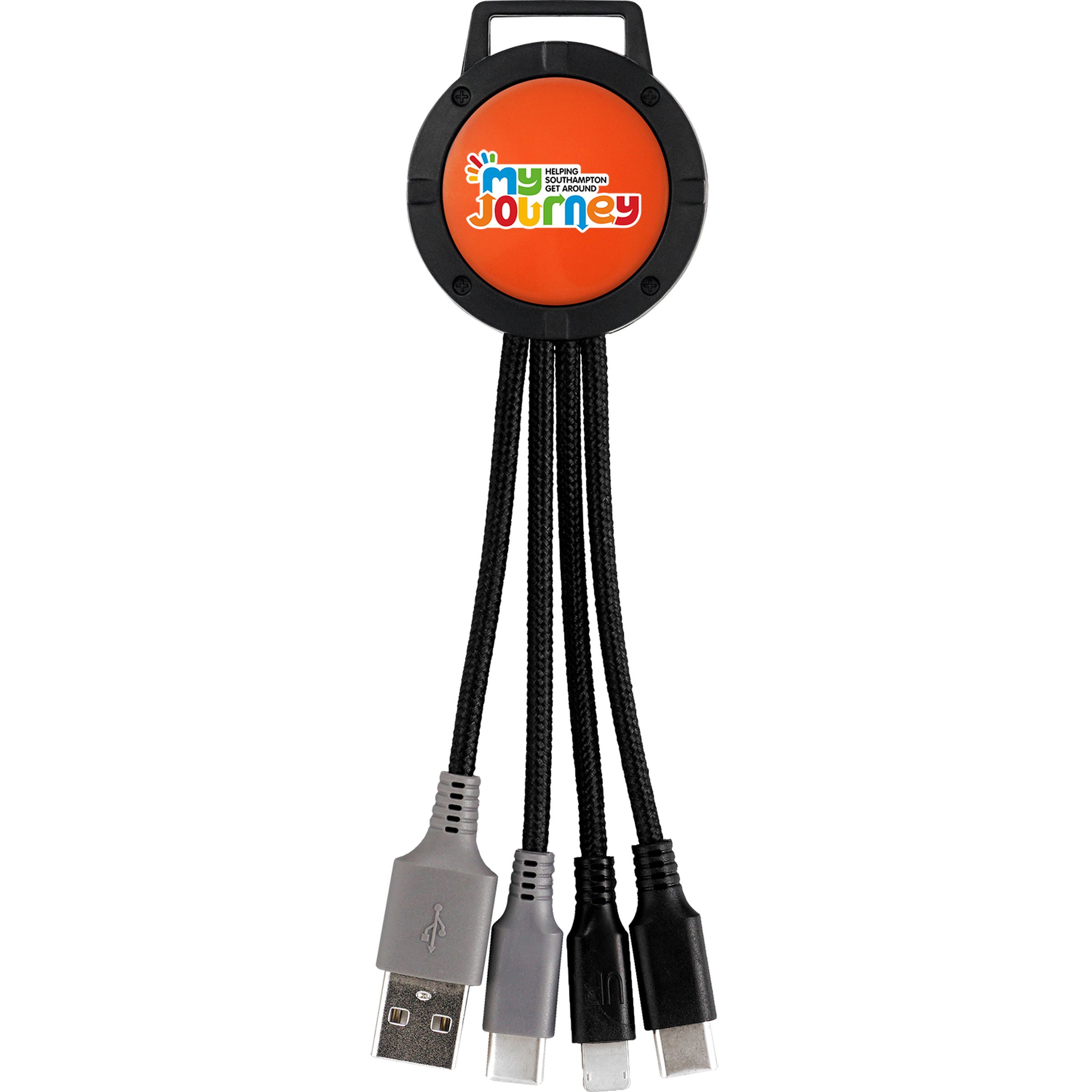 Two Tone Dual Input 3-in-1 Charging Cable 1