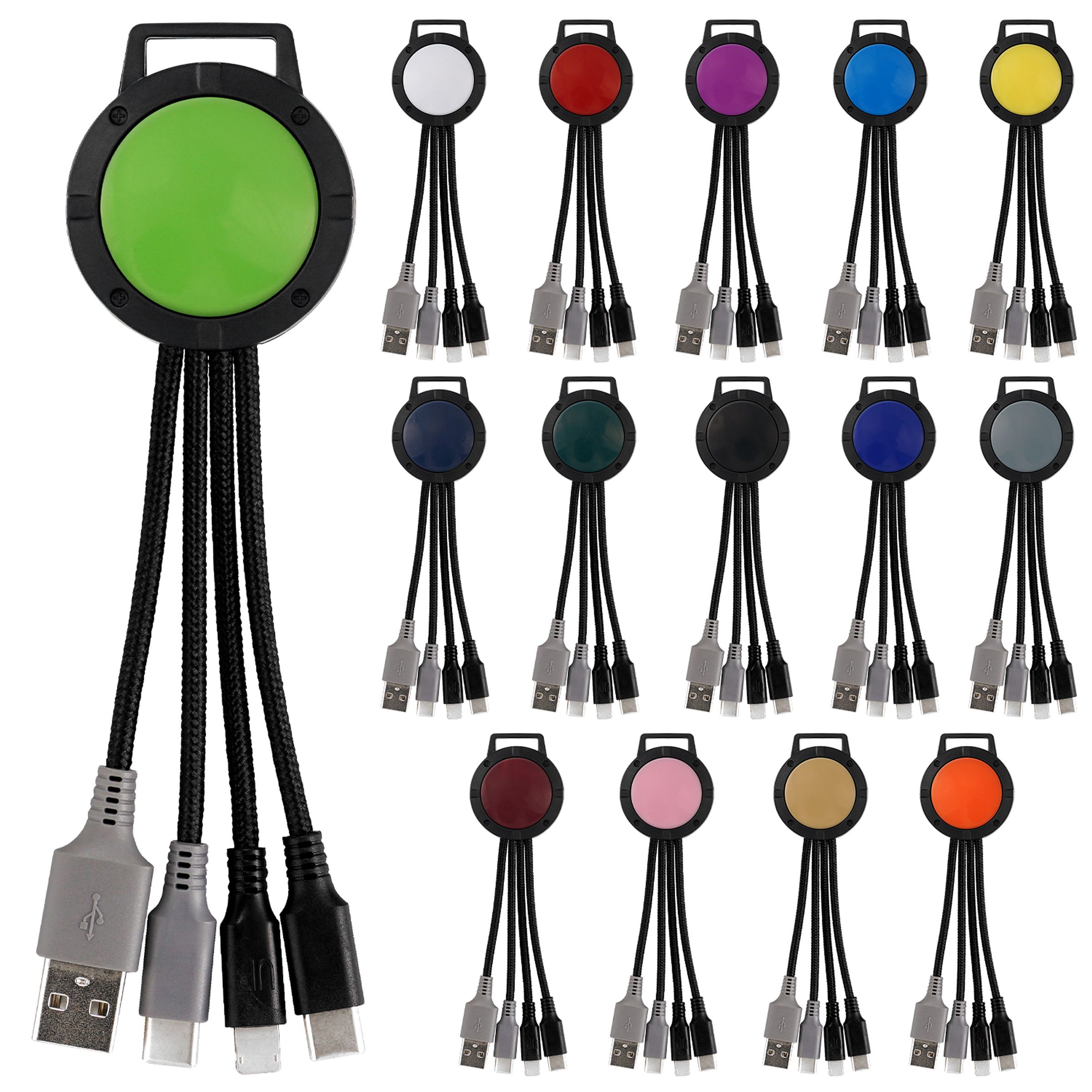 Two Tone Dual Input 3-in-1 Charging Cable 1