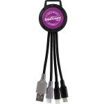 Two Tone Dual Input 3-in-1 Charging Cable - Purple Two Tone Dual Input 3-in-1 Charging Cable - Purple