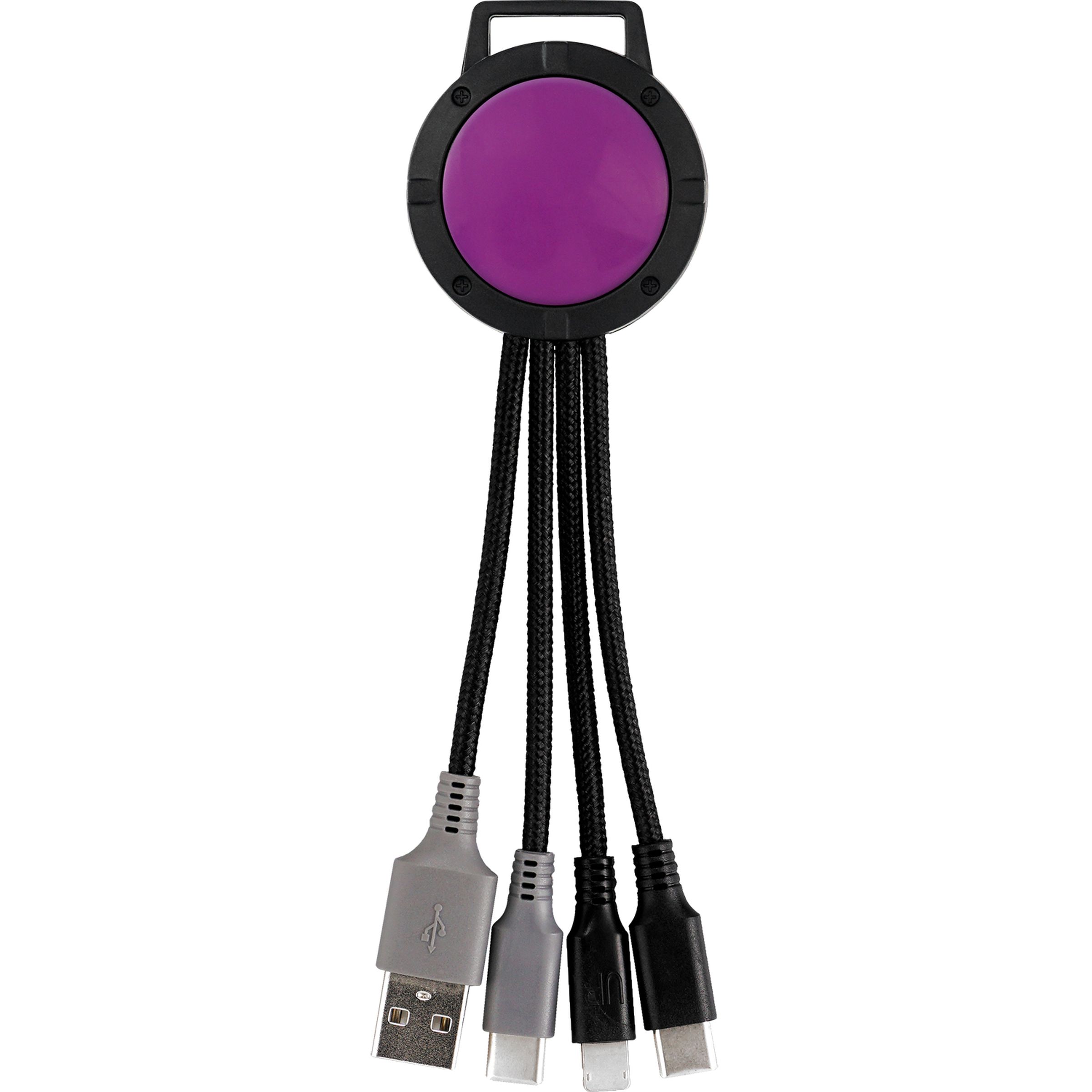 Two Tone Dual Input 3-in-1 Charging Cable 1