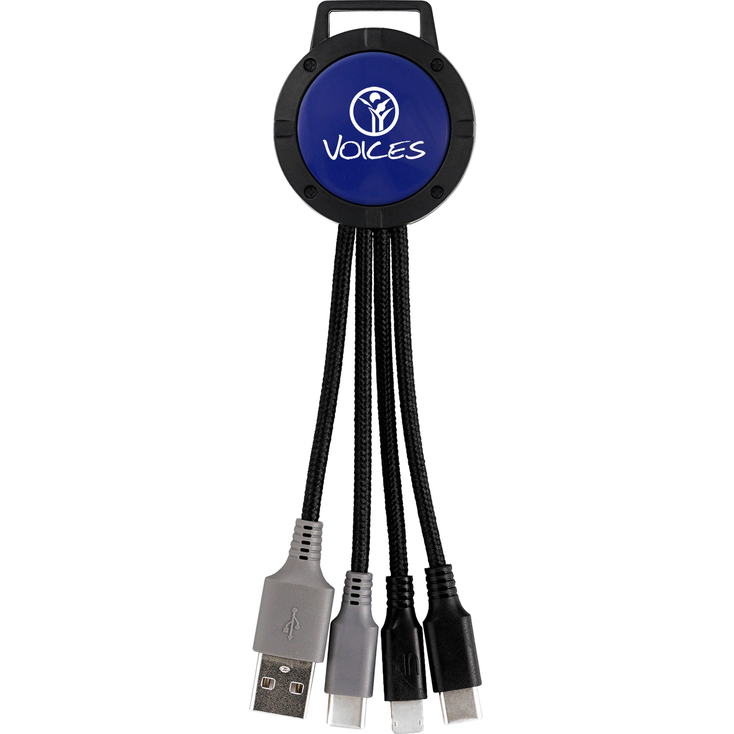 Two Tone Dual Input 3-in-1 Charging Cable 1
