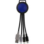 Two Tone Dual Input 3-in-1 Charging Cable - RB-Blank Two Tone Dual Input 3-in-1 Charging Cable - RB-Blank