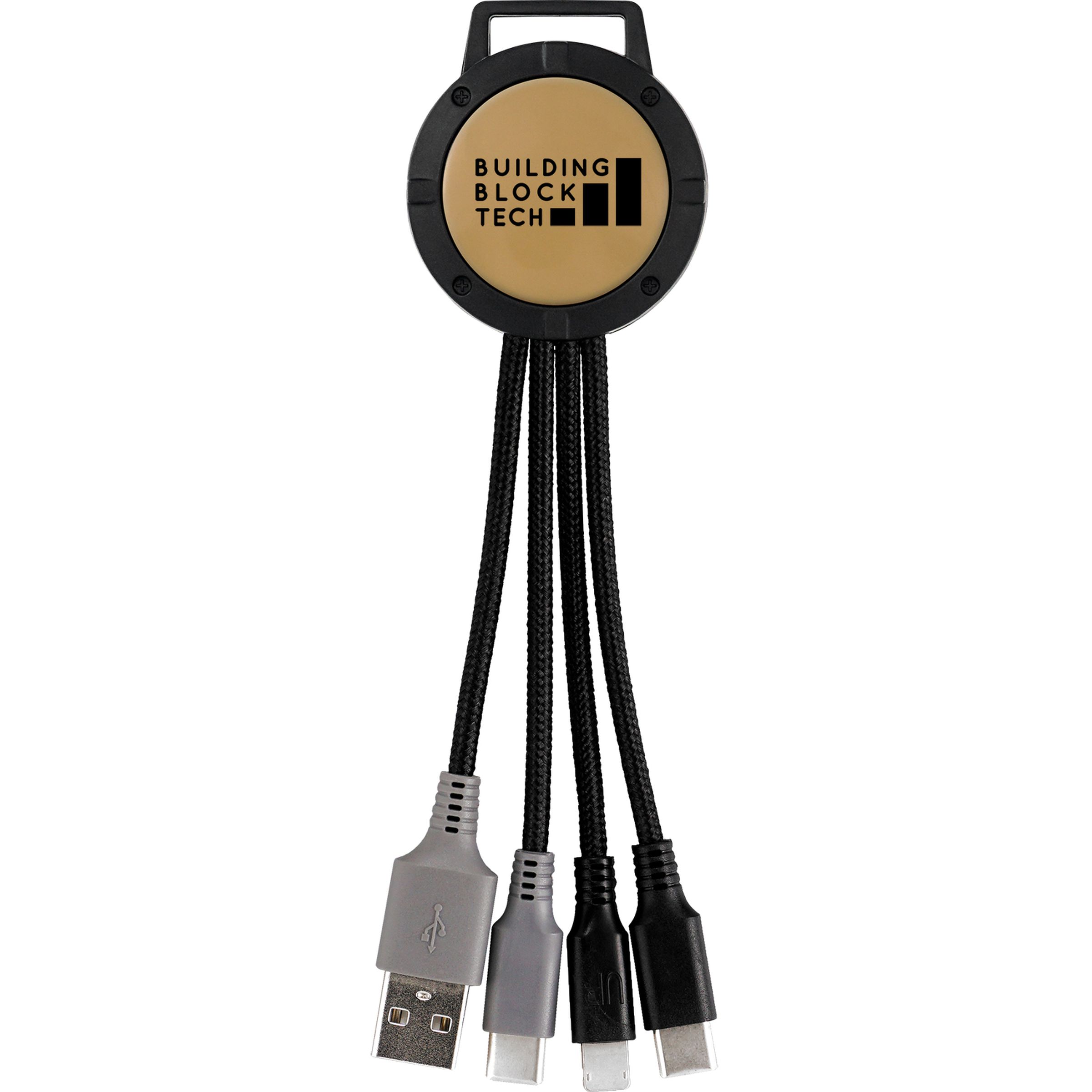 Two Tone Dual Input 3-in-1 Charging Cable 1