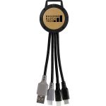Two Tone Dual Input 3-in-1 Charging Cable - Beige Two Tone Dual Input 3-in-1 Charging Cable - Beige