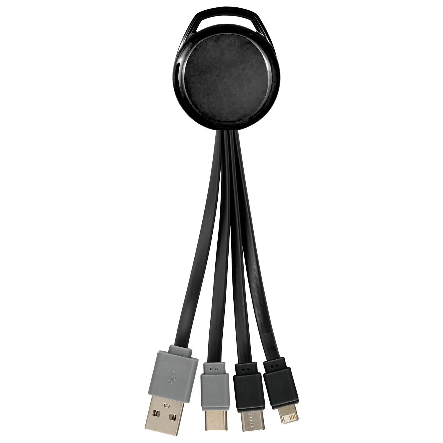 Metallic Vivid Dual Input 3-in-1 Charging Cable 1