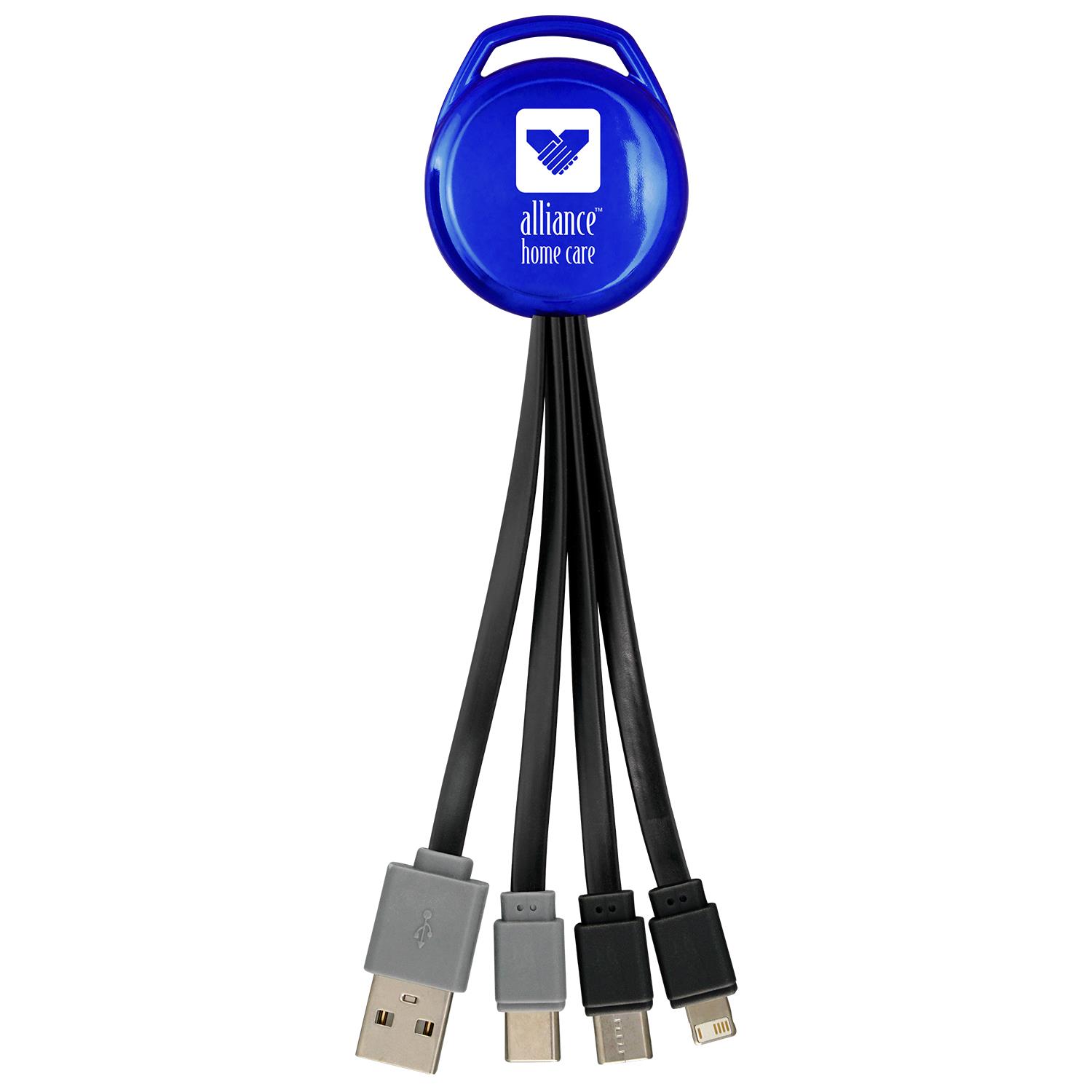 Metallic Vivid Dual Input 3-in-1 Charging Cable 1