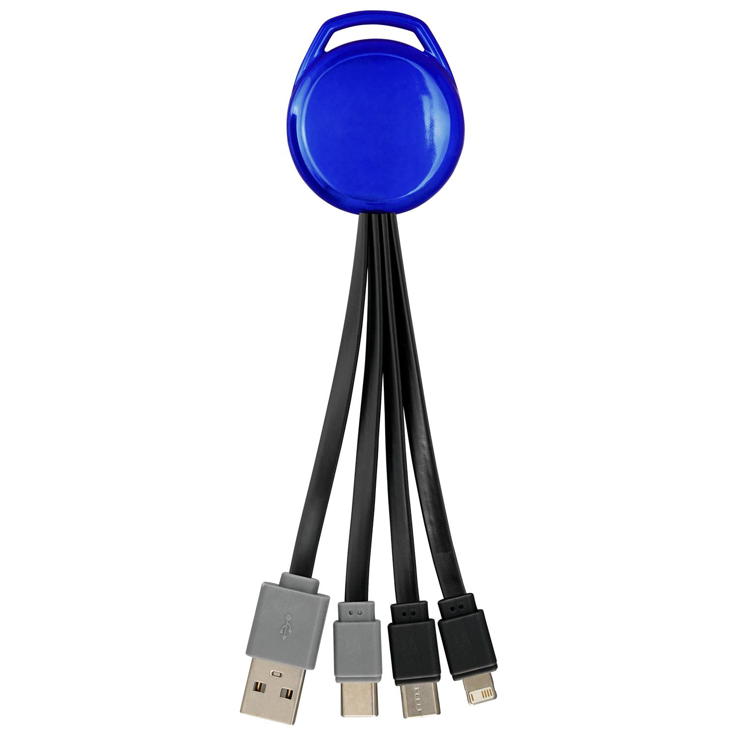 Metallic Vivid Dual Input 3-in-1 Charging Cable 1