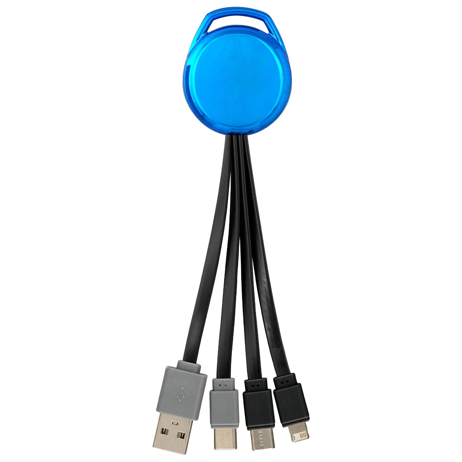 Metallic Vivid Dual Input 3-in-1 Charging Cable 1
