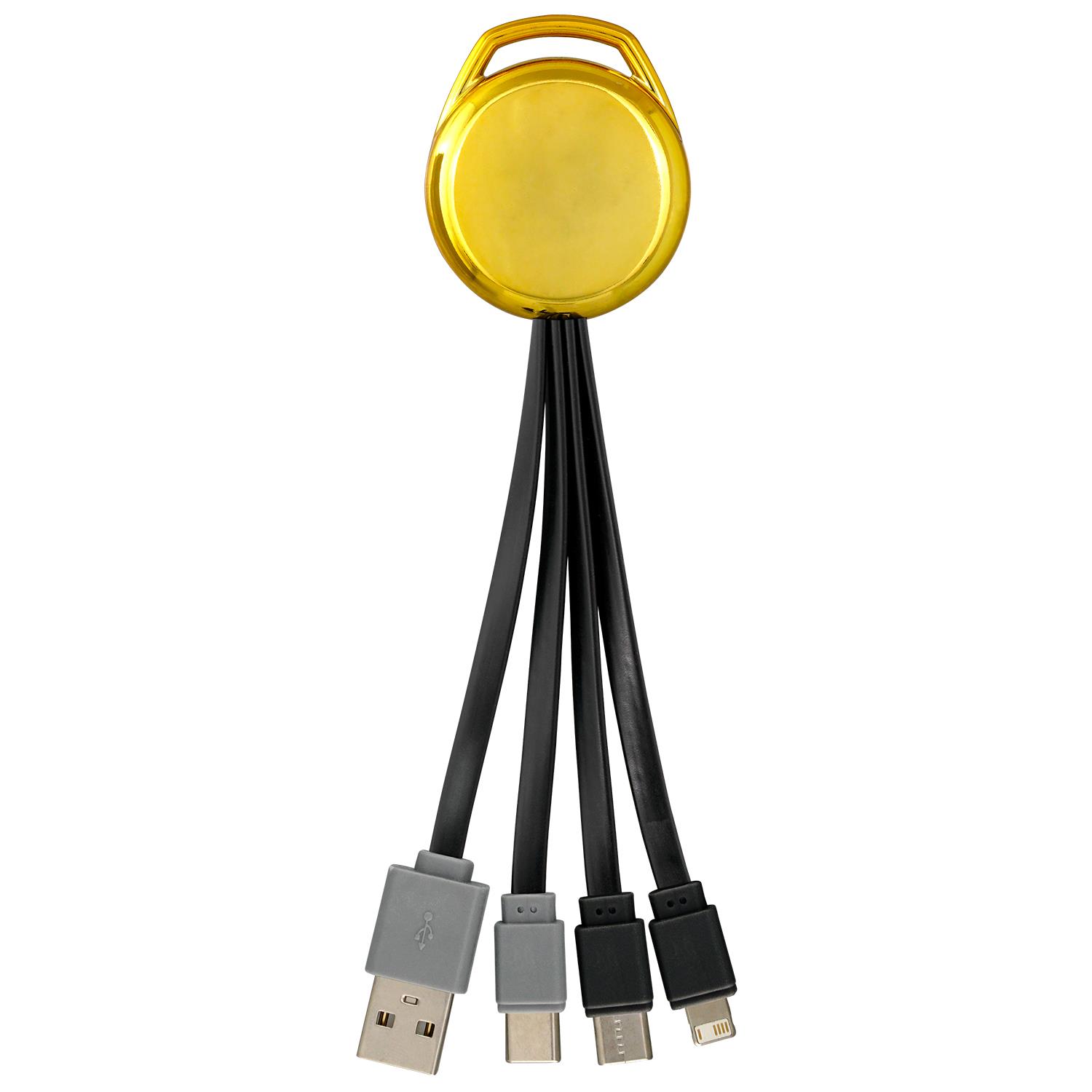 Metallic Vivid Dual Input 3-in-1 Charging Cable 1