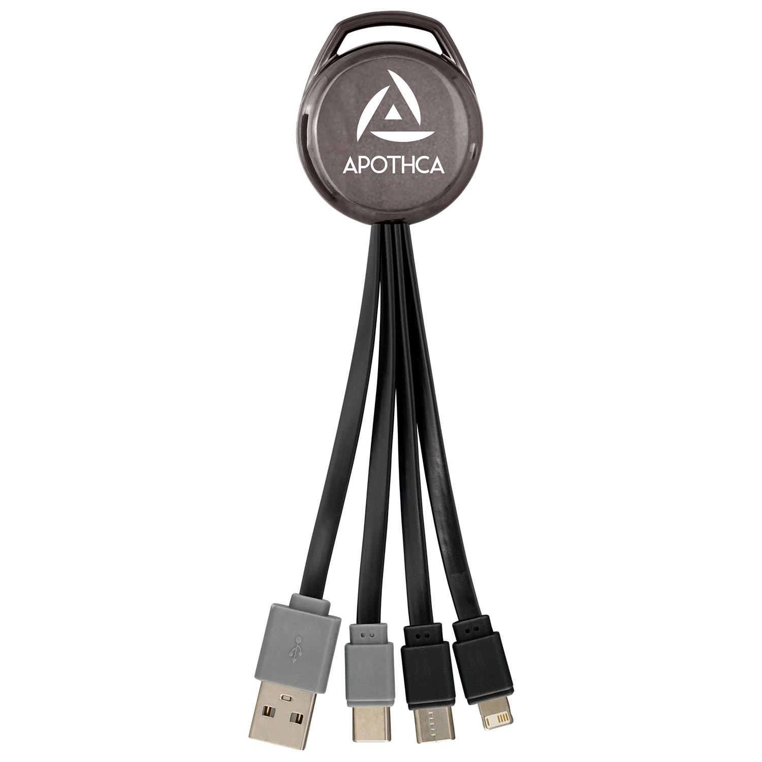 Metallic Vivid Dual Input 3-in-1 Charging Cable 1