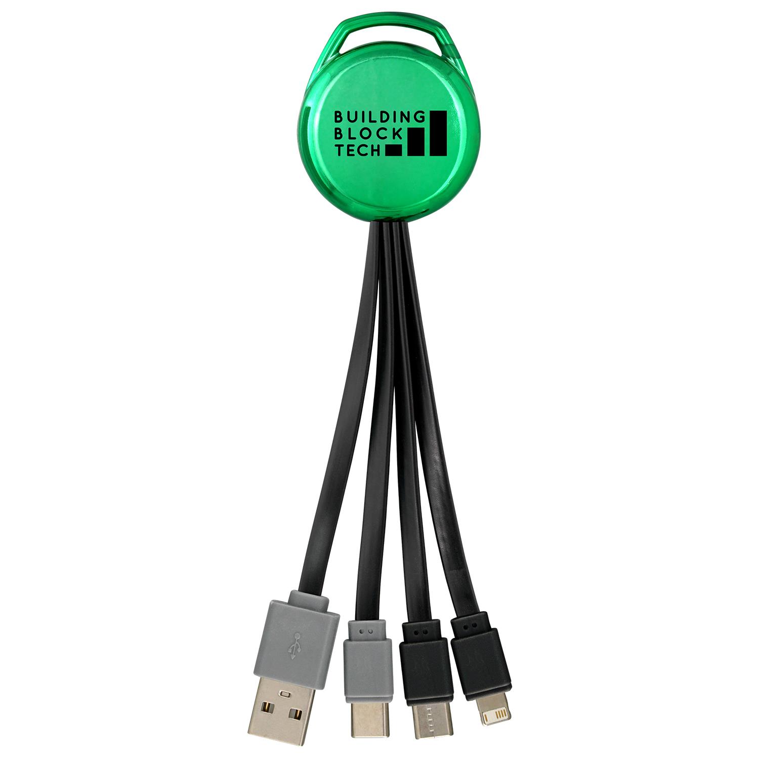Metallic Vivid Dual Input 3-in-1 Charging Cable 1