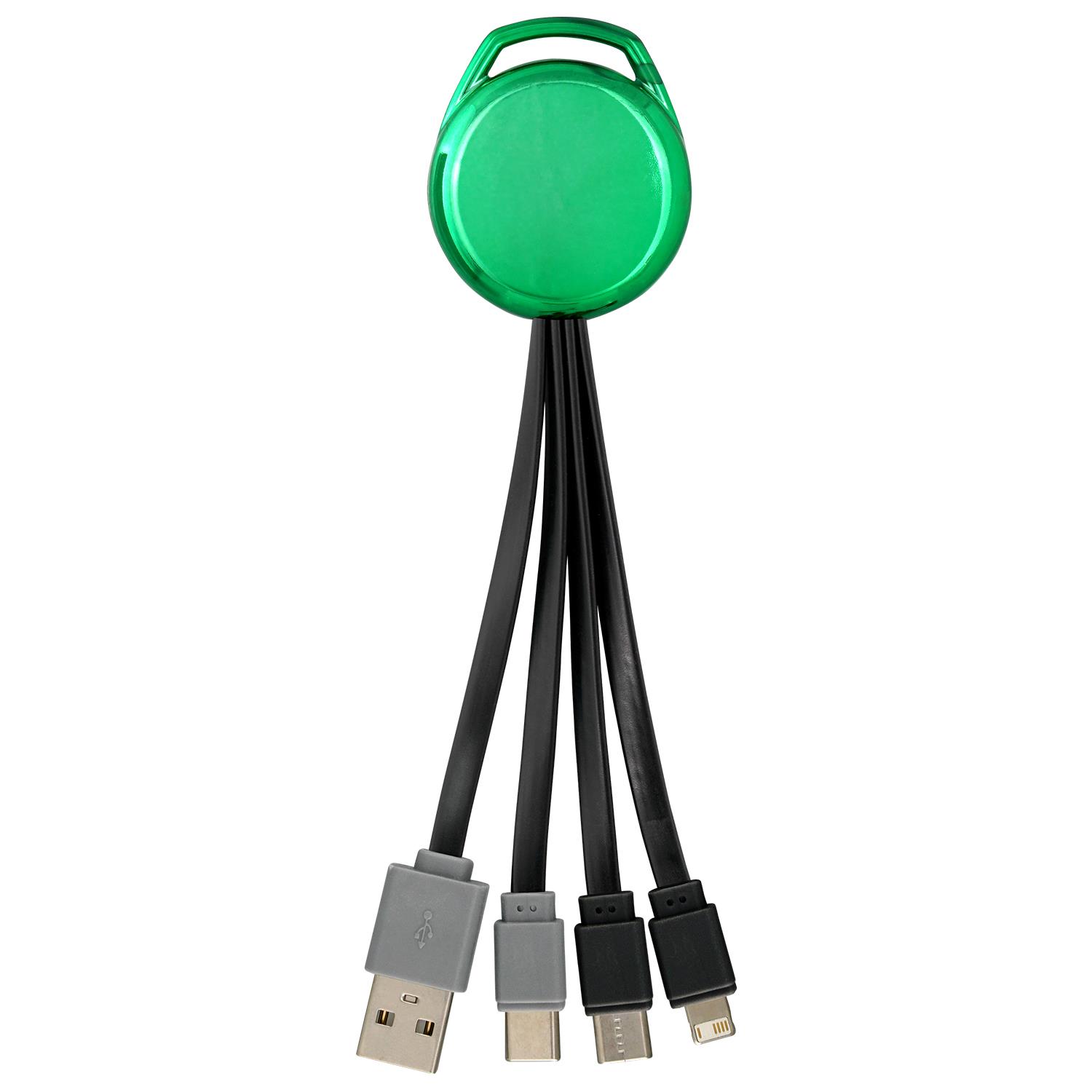 Metallic Vivid Dual Input 3-in-1 Charging Cable 1