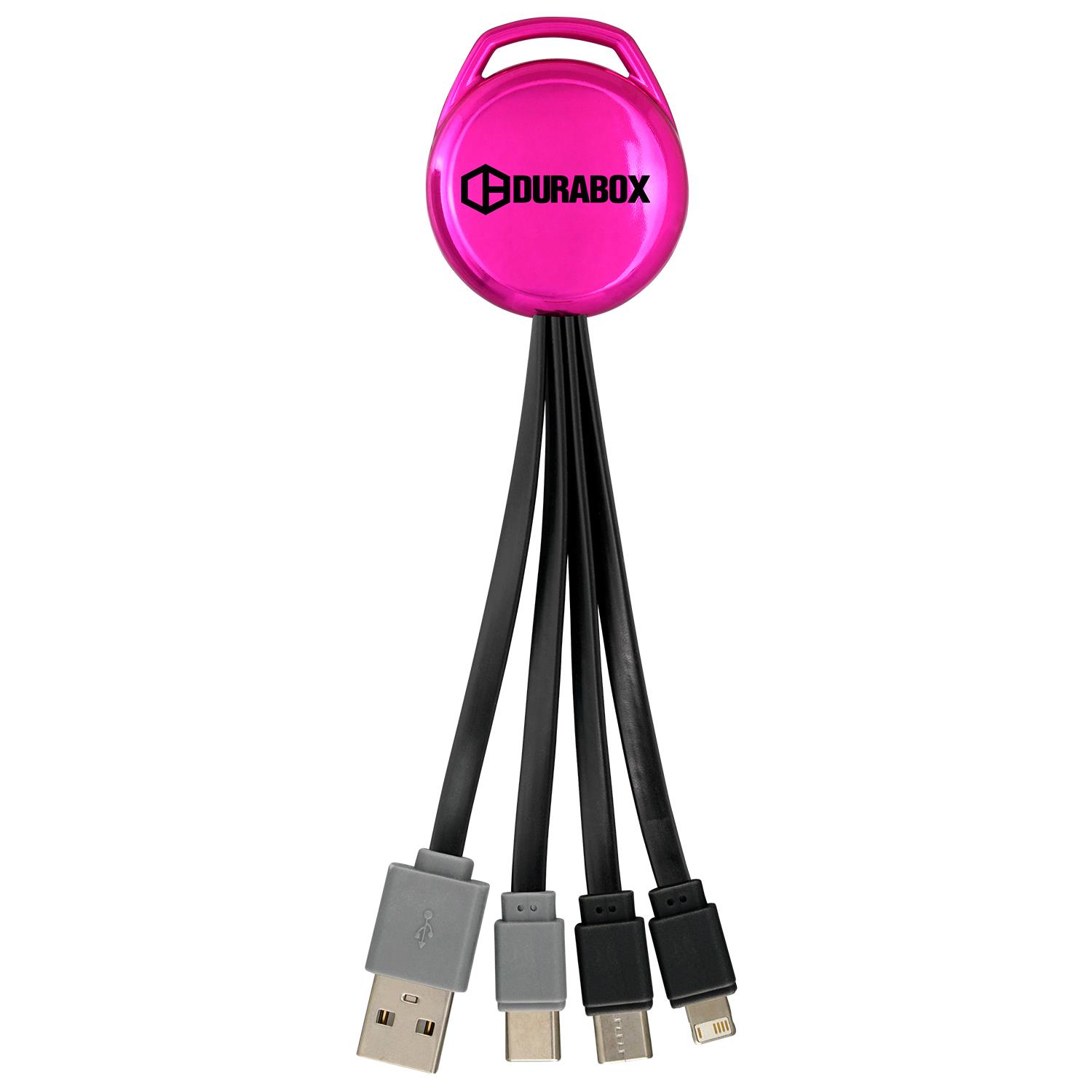 Metallic Vivid Dual Input 3-in-1 Charging Cable 1